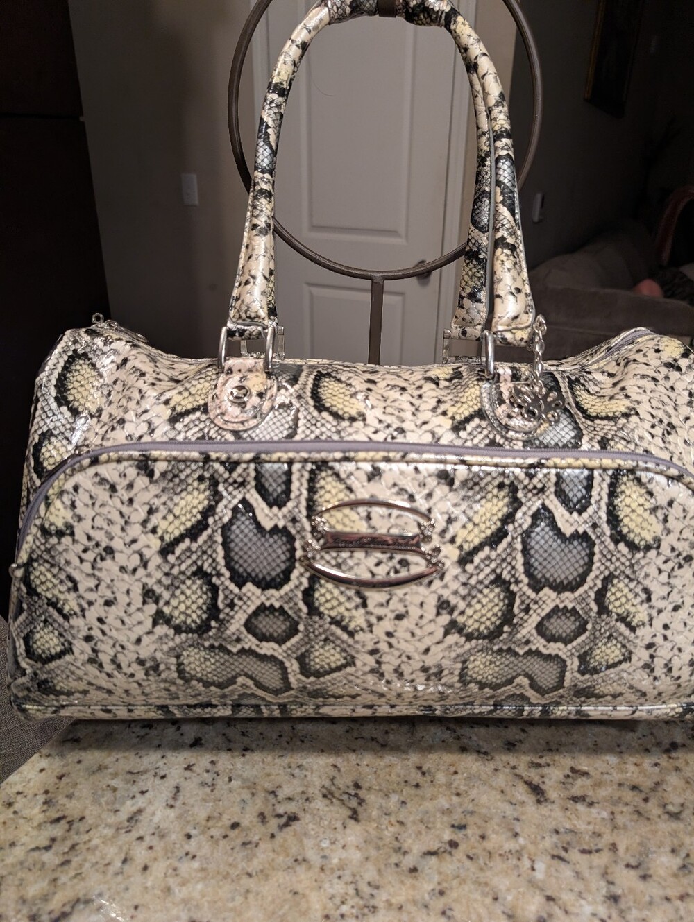 French West Indies Snakeskin Large Travel Bag